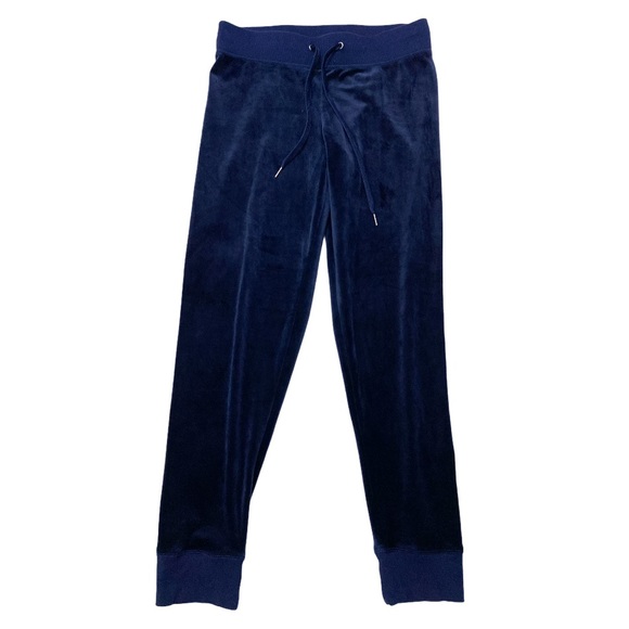 🆕CHAMPION “Elite” Navy Blue Velour Joggers, Size Medium - Picture 2 of 11